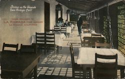 Dining on the veranda, Casa Verdugo Glendale, CA Postcard Postcard Postcard