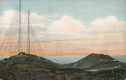 Wireless Telegraph Masts on the Summit of Mt. Tamalpais, California Postcard