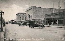 Virginia St. Looking West Postcard