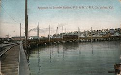 Approach to Transfer Station, V.B. & N.V.R.R. Co. Postcard