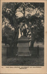 Foot ball statue, University of California Postcard