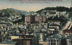 Panorama from Market Street Hill, Showing German Hospital, St. Joseph's Home and Buena Vista Heights Postcard