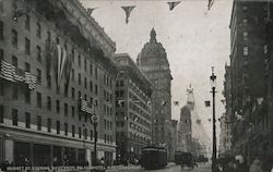 Market St., Looking West from Palace Hotel Postcard