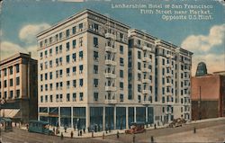 Lankershim Hotel at San Francisco Fifth Street Near Market, Opposite U.S. Mint California Postcard Postcard Postcard