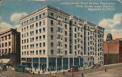 Lankershim Hotel at San Francisco Fifth Street Near Market, Opposite U.S. Mint Postcard