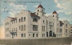 The White Temple of the First Baptist Church San Diego, CA Postcard Postcard Postcard