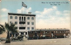 Motor Car and Hotel Cabrillo at La Jolla Postcard