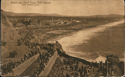Beach and Surf From Cliff House Postcard