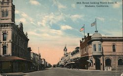 10th Street Looking North From H Postcard