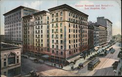 Corner Seventh and Broadway Postcard