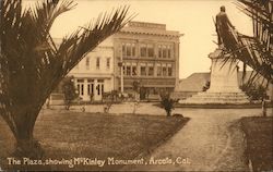 The Plaza and McKinley Monument Postcard