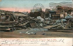 Wrecked Building at Santa Rosa, California After the Earthquake April 18, 1906 Postcard Postcard Postcard