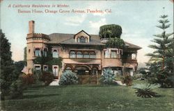 Barnum Home, Orange Grove Avenue Postcard