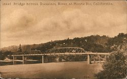 Steel bridge across Russian River Postcard