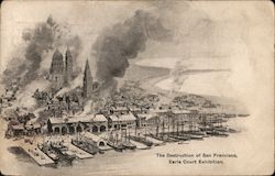 The Destruction of San Francisco, Earls Court Exhibition California Postcard Postcard Postcard