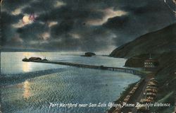 Port Hartford Near San Luis Obispo, Pizmo Beach in Distance Postcard