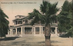 Residence of Mrs. Jas. F. Dunne Hollister, CA Postcard Postcard Postcard