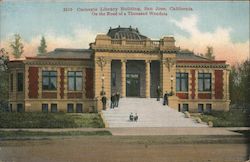 Carnegie Library Building, On the Road of a Thousand Wonders San Jose, CA Postcard Postcard Postcard
