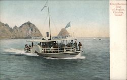 Glass Bottom Boat at Avalon, Catalina Island Postcard