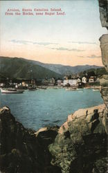 View from the Rocks near Sugar Loaf of Avalon Santa Catalina Island, CA Postcard Postcard Postcard