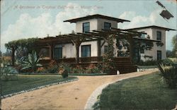 A Residence in Tropical California - Winter Scene Postcard