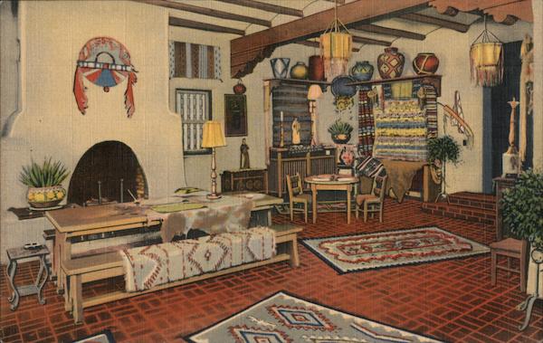 A Corner of the Indian Room, La Fonda Hotel Santa Fe New Mexico