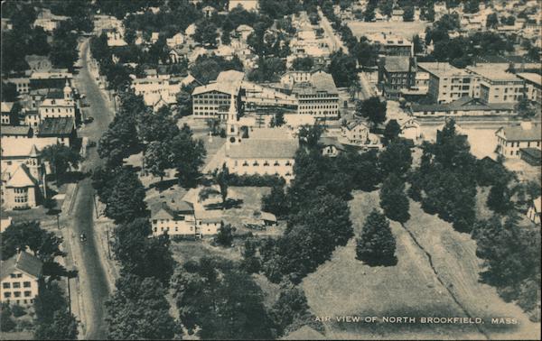 Air view of North Brookfield Massachusetts
