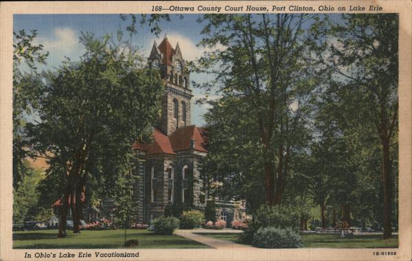 Ottowa County Court House on Lake Erie, In Ohio's Lake Erie Vacationland Port Clinton