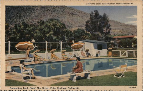 Swimming pool, Hotel The Oasis Palm Springs California