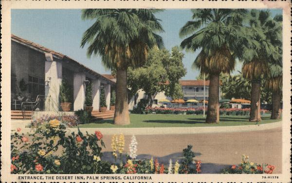 Entrance to the Desert Inn Palm Springs California