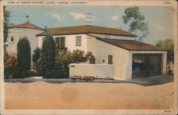 Home of Ginger Rogers Laurel Canyon California