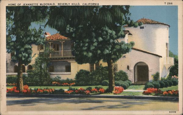 Home of Jeannette McDonald Beverly Hills California