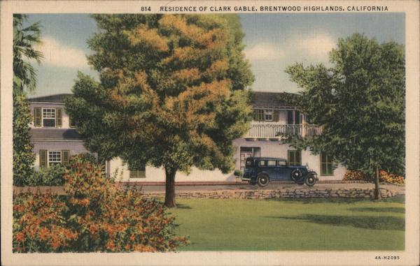 Residence of Clark Gable, Brentwood Highlands Los Angeles California