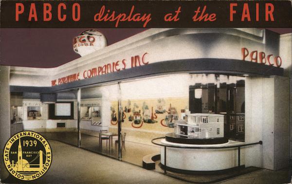 PABCO display at the fair. 1939 Golden Gate International Exposition San Francisco California