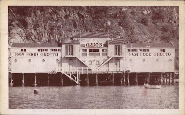 Arno's Sea Food Grotto view from ocean Santa Catalina Island California