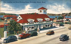 Boat Landing, State Waiting Room, Natasket Beach Hull, MA Postcard Postcard Postcard