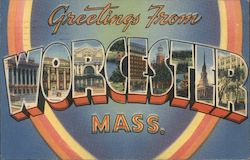 Greetings from Worchester Worcester, MA Postcard Postcard Postcard