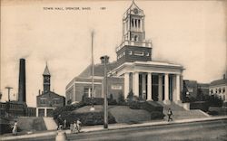 Town Hall Spencer, MA Postcard Postcard Postcard