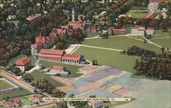 Airplane View of University and Burlington, VT Vermont Postcard Postcard Postcard