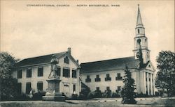 Congregational Church North Brookfield, MA Postcard Postcard Postcard