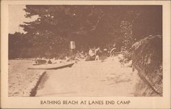 Bathing Beach at Lanes End Camp Postcard