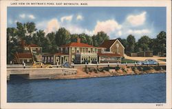 Lake view on Whitman's Pond East Weymouth, MA Postcard Postcard Postcard