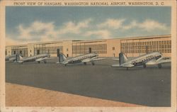 Front view of hangers, Washington National Airport District of Columbia Washington DC Postcard Postcard Postcard