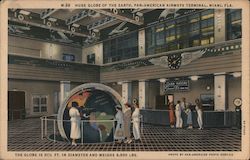 Huge Globe of the Earth, Pan-American Airways Terminal Postcard
