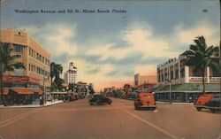 Washington Avenue and 5th St. Postcard