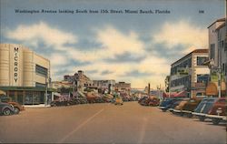 Washington Avenue looking south from 15th Street Miami Beach, FL Postcard Postcard Postcard