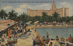 Cabana Sun Club, Roney Plaza Hotel, Miami Beach, pool Florida Postcard Postcard Postcard