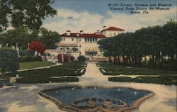 Formal Gardens and Museum Vizcaya, Dade County Art Museum Postcard