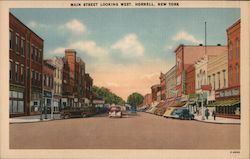 Main Street Looking West Hornell, NY Postcard Postcard Postcard