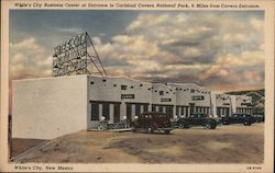 White's City Business Center at Entrance to Carlsbad Cavern National Park Postcard